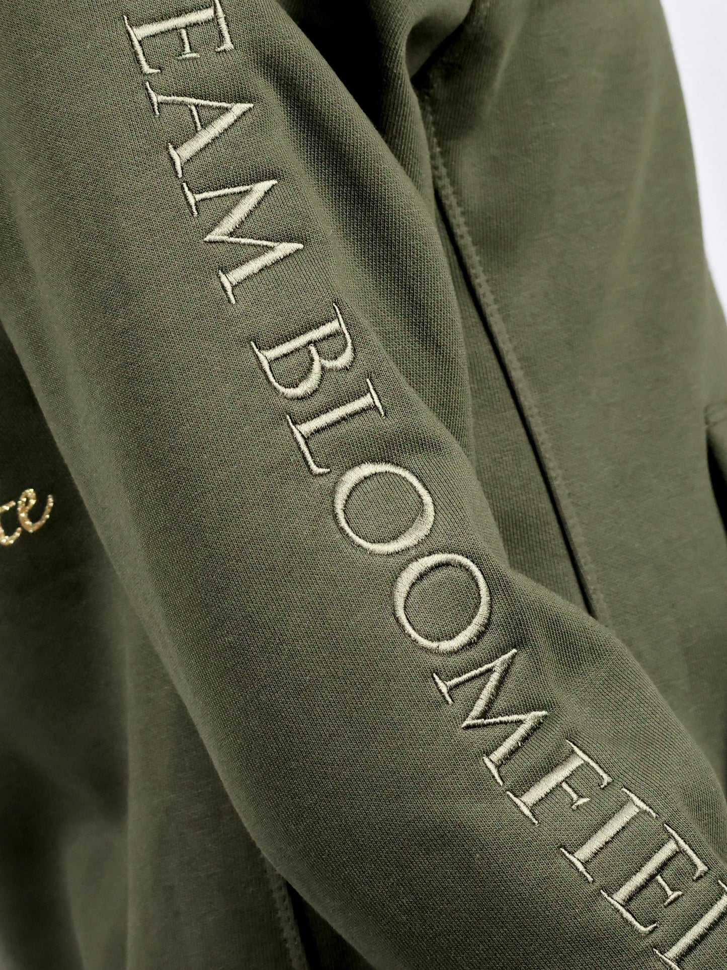 Amelia Olive with Gold Cross Necked Adult's Hoodie