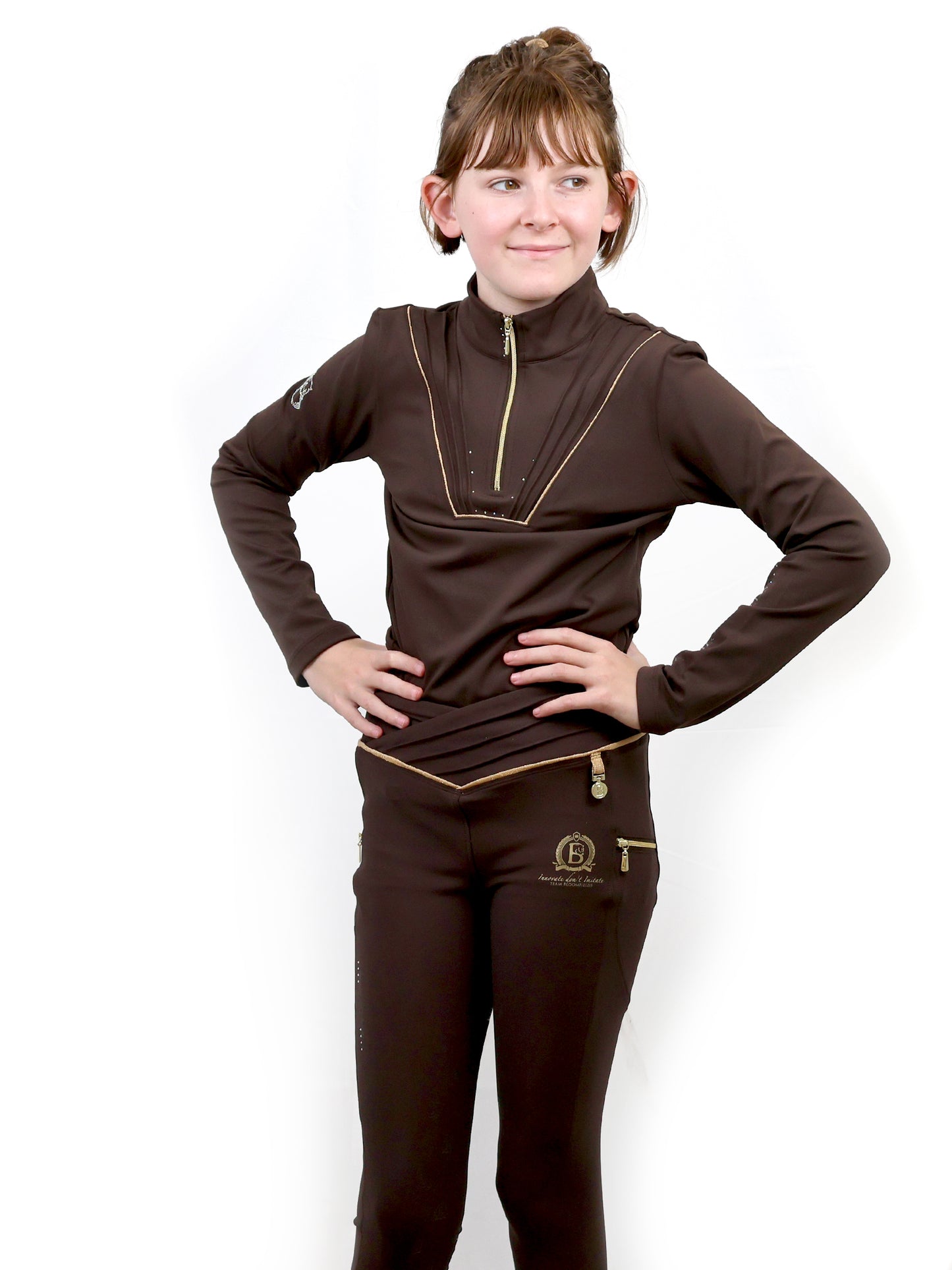 Mini Maya Brown Pleated Base Layer