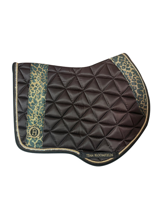 Brown & Leopard Print Jump Saddle Pad