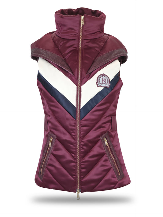 Ella Mulberry Hooded Gilet