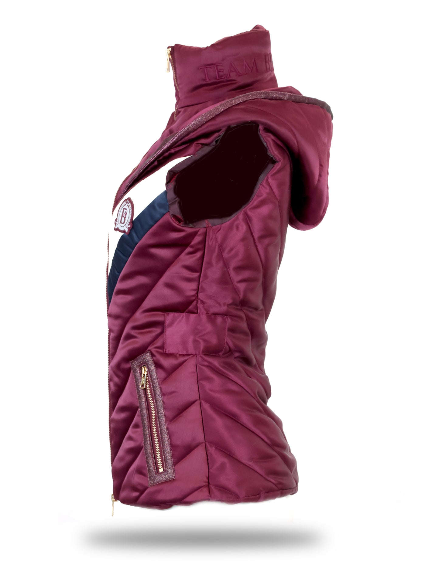 Ella Mulberry Hooded Gilet