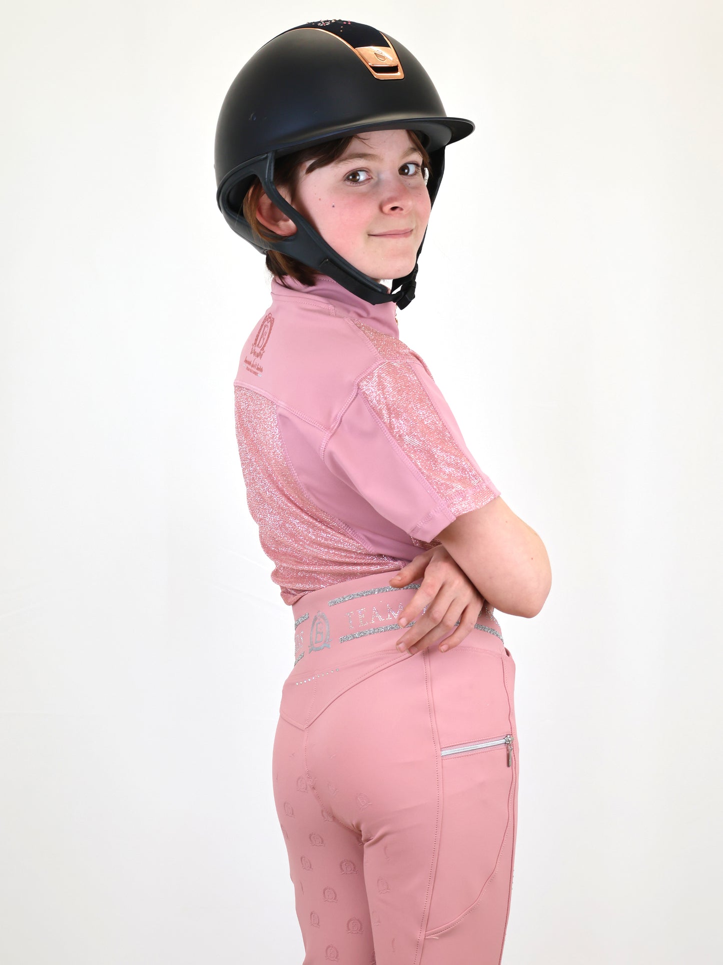Glimmer Pink Mini Base Layer With Short Sleeves