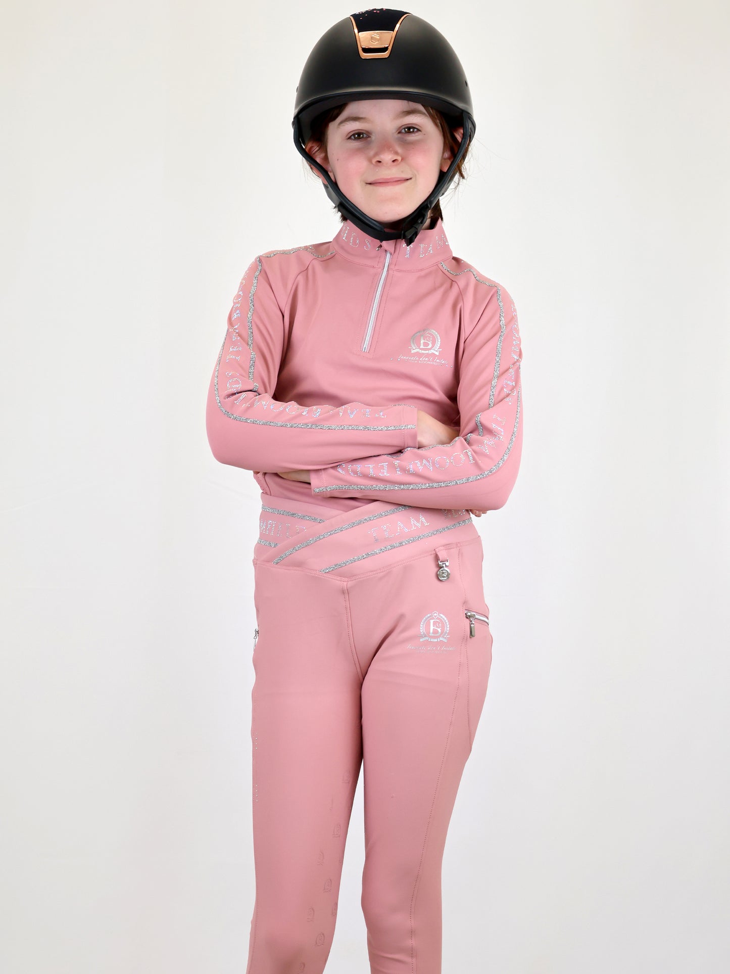 Mini Celeste Pink Crystal leggings