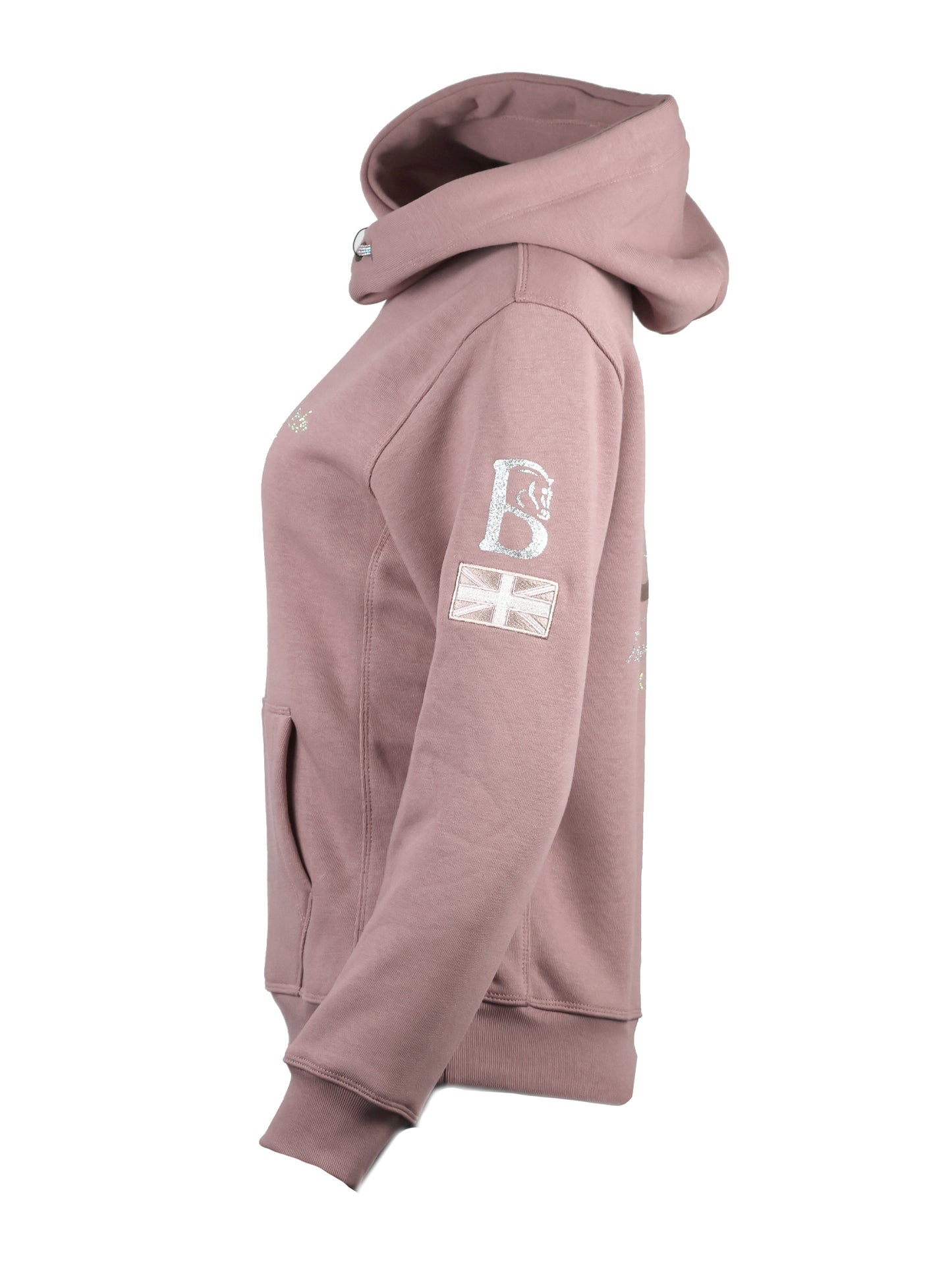 Amelia Heather with Silver Cross Necked Adult's Hoodie