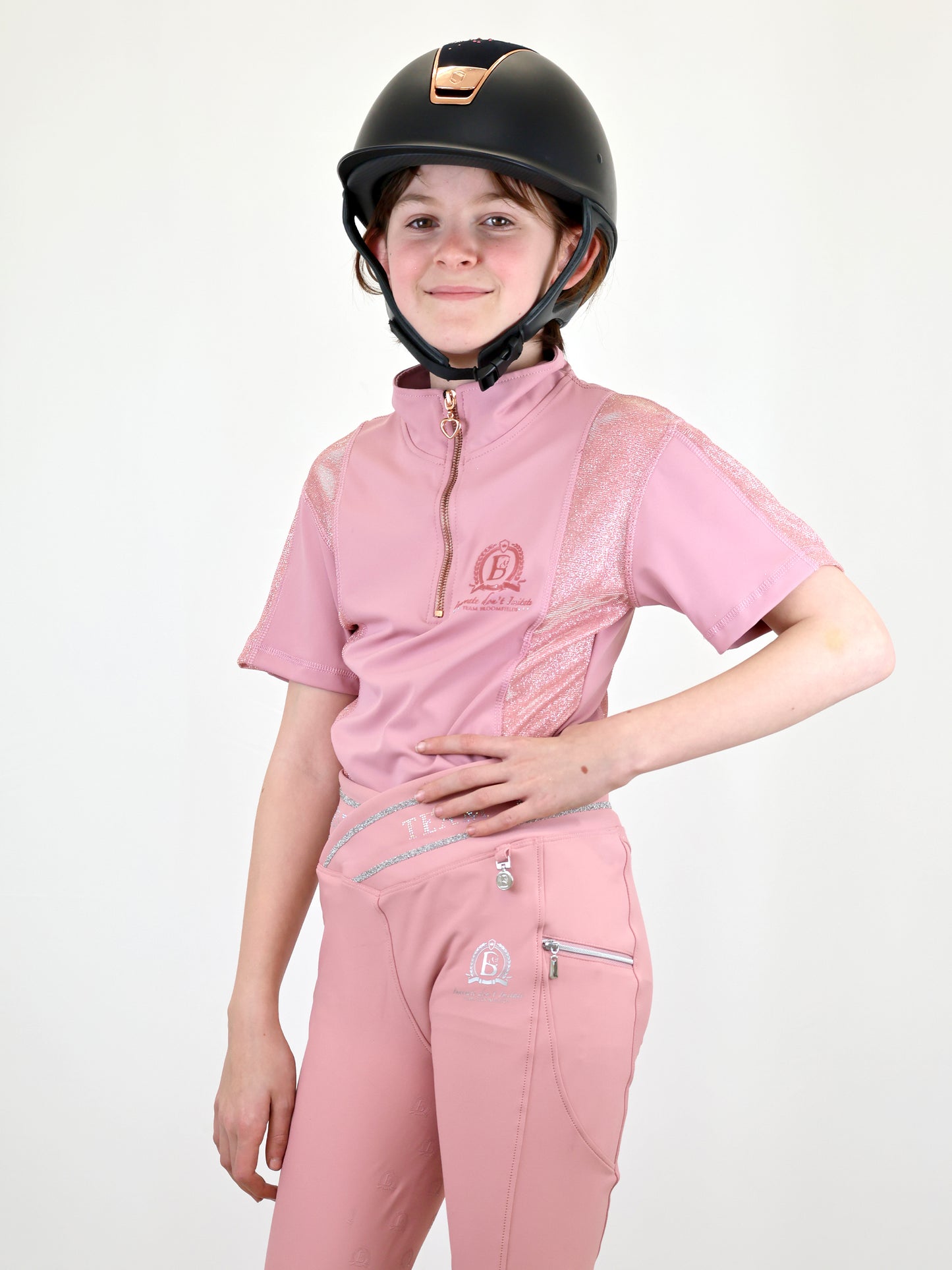 Glimmer Pink Mini Base Layer With Short Sleeves