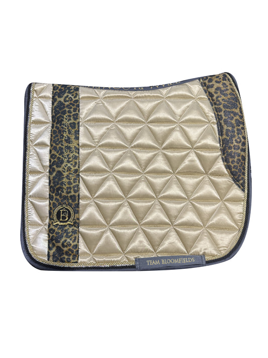 Champagne & Leopard Print Dressage Saddle Pad