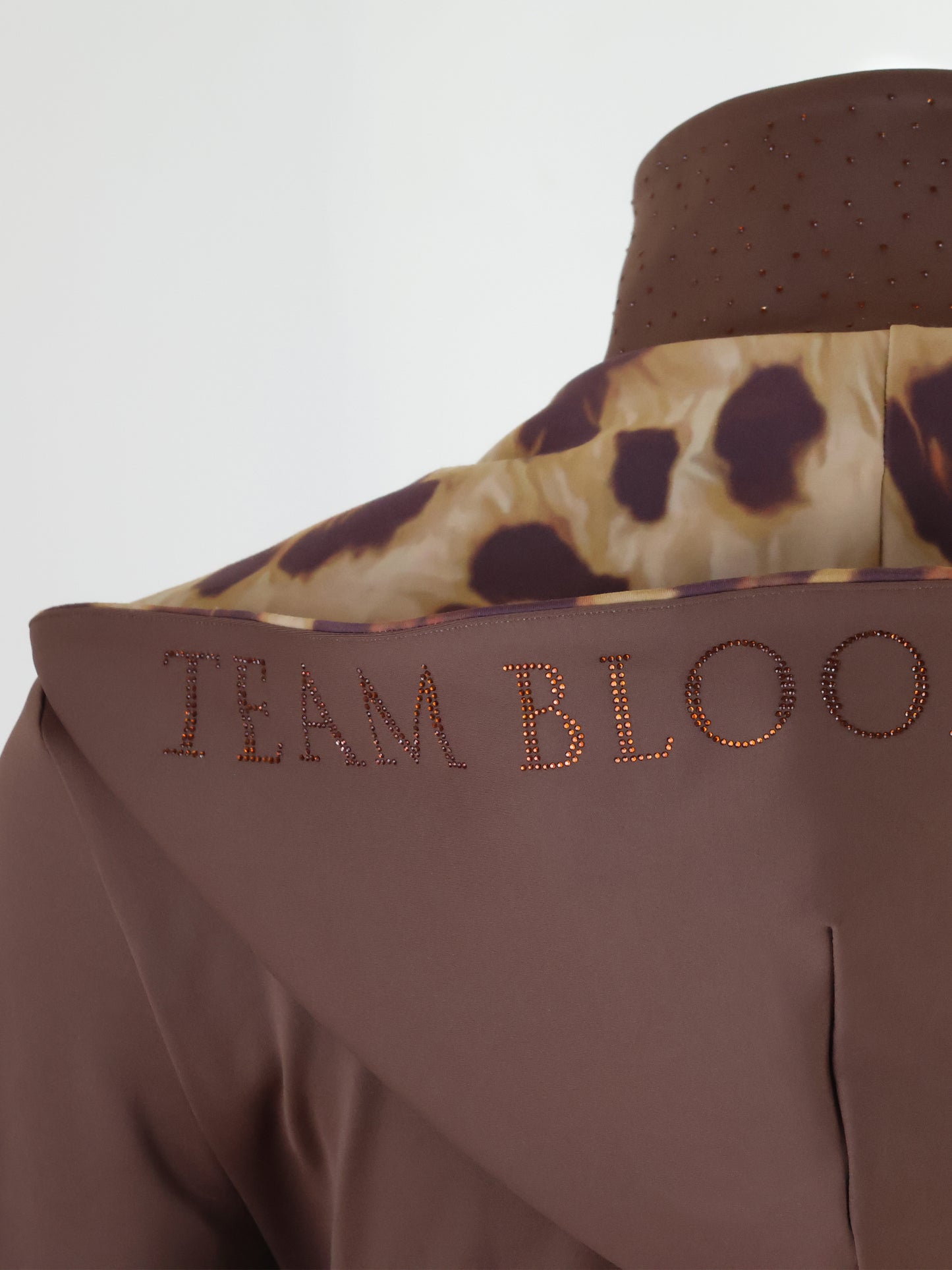 Mini Brown Jacket With Leopard Detail