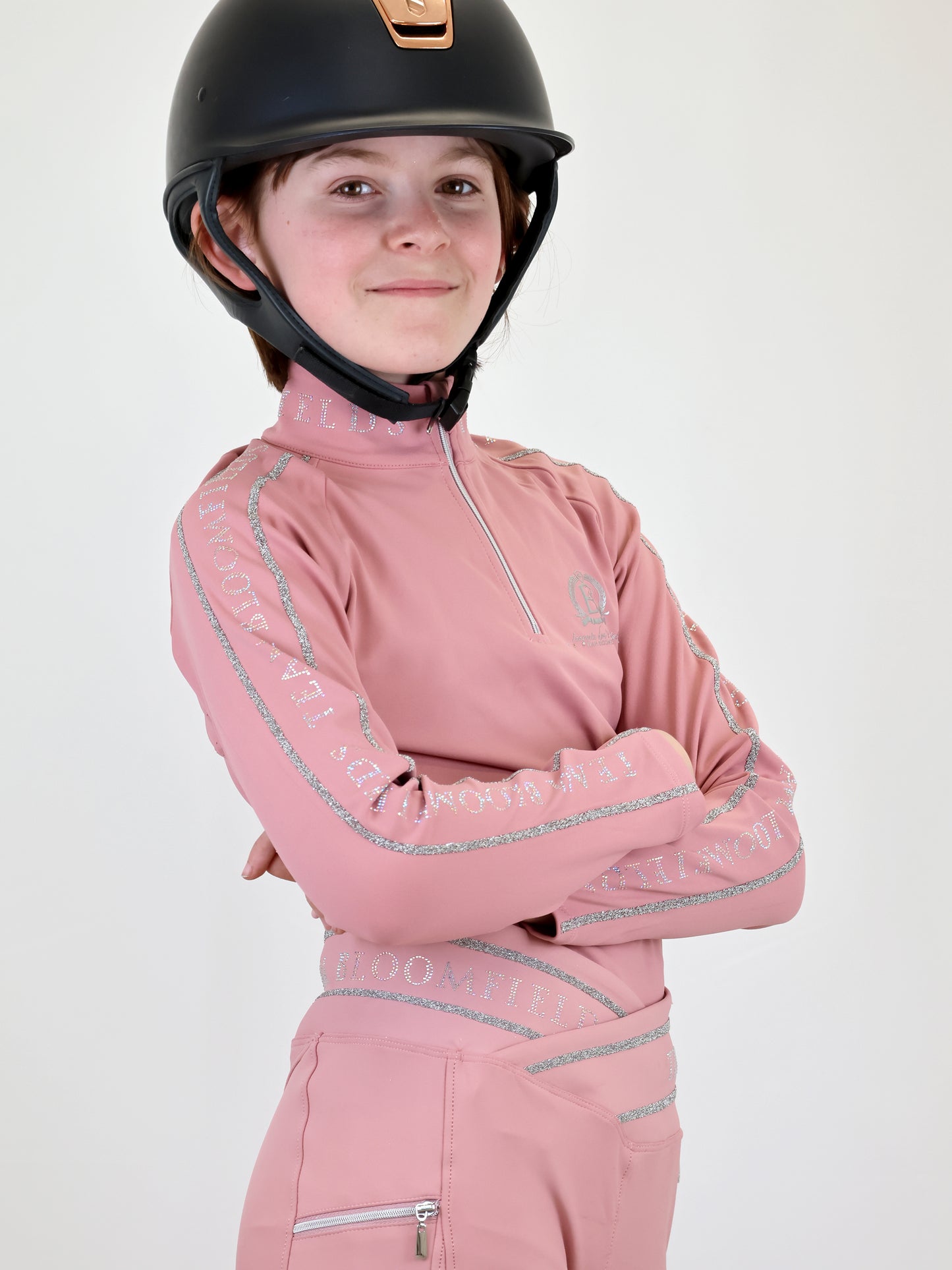 Mini Chloe Pink Crystal Base Layer With Long Sleeves