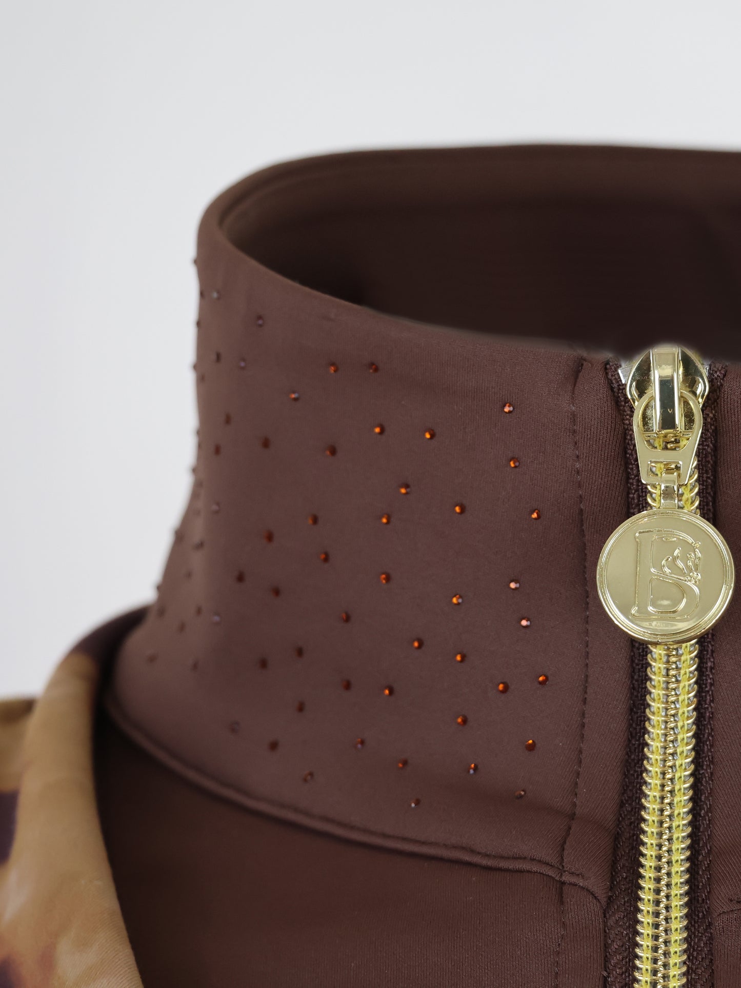 Mini Brown Jacket With Leopard Detail