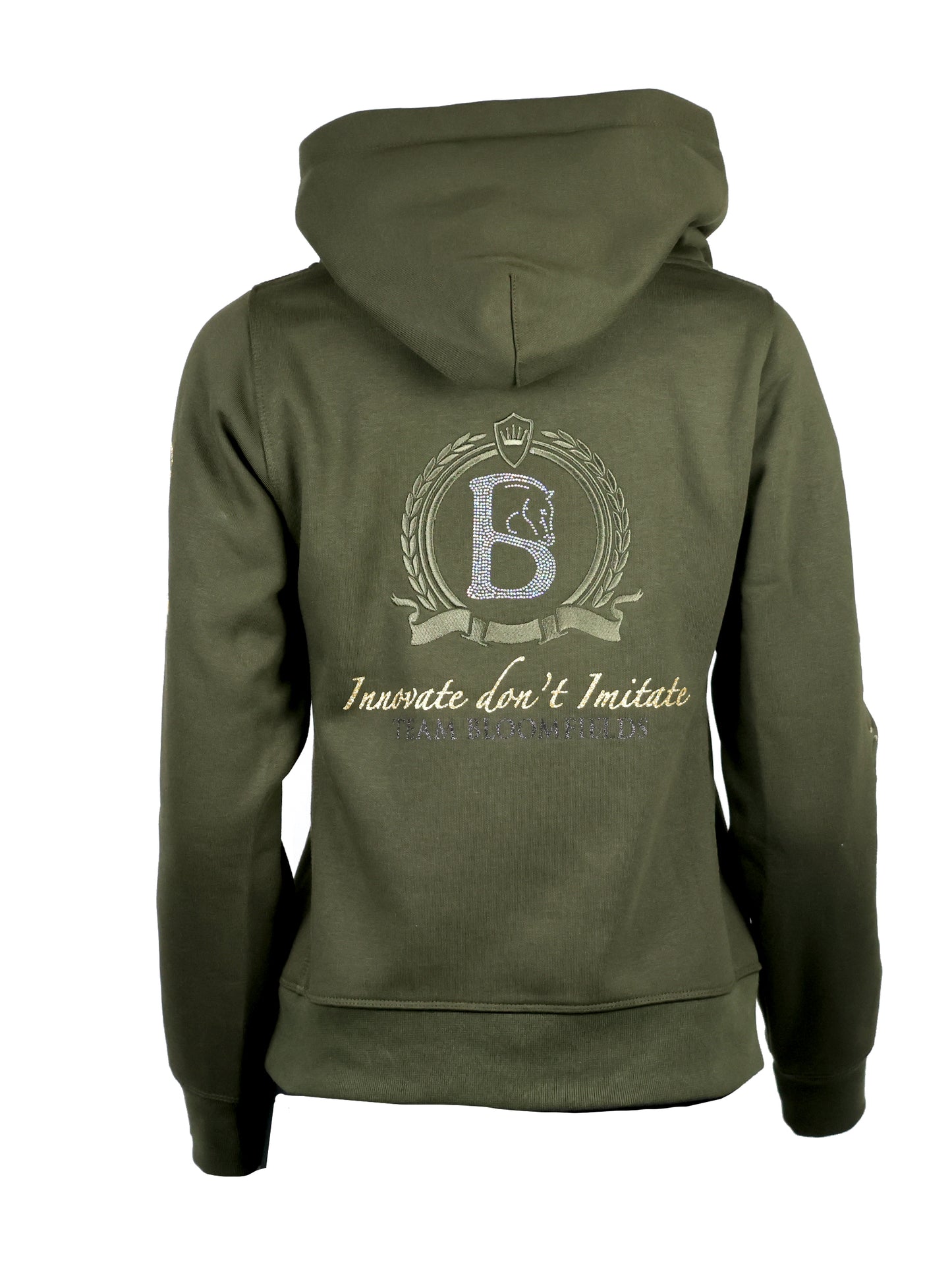 Amelia Olive with Gold Cross Necked Adult's Hoodie