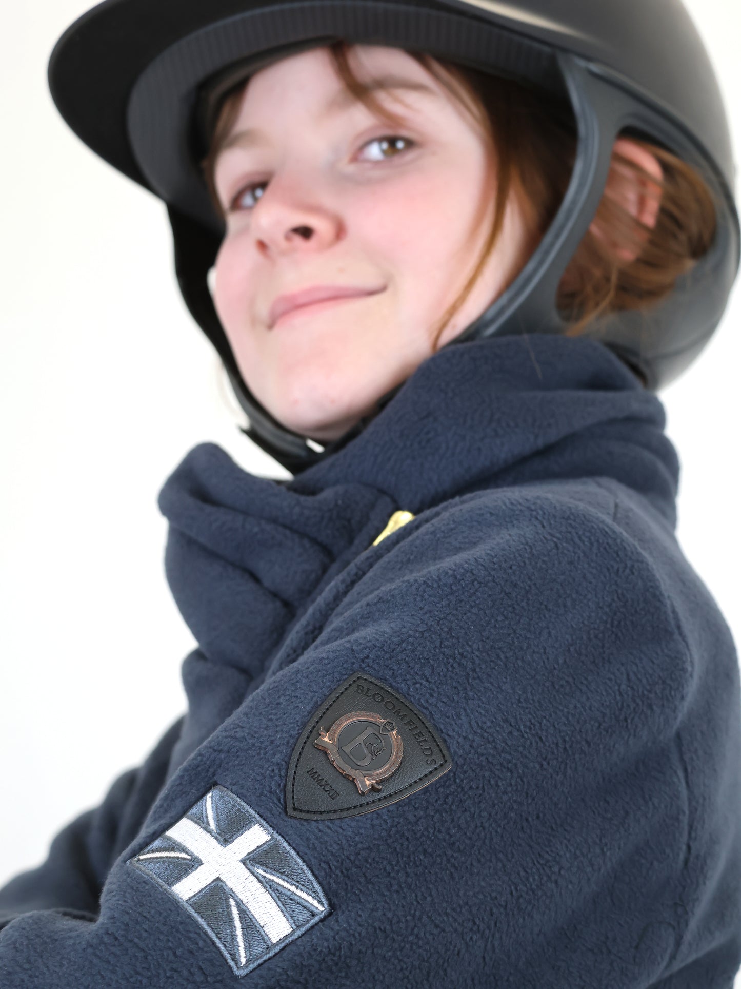 Mini Selena Navy Fleece Jacket