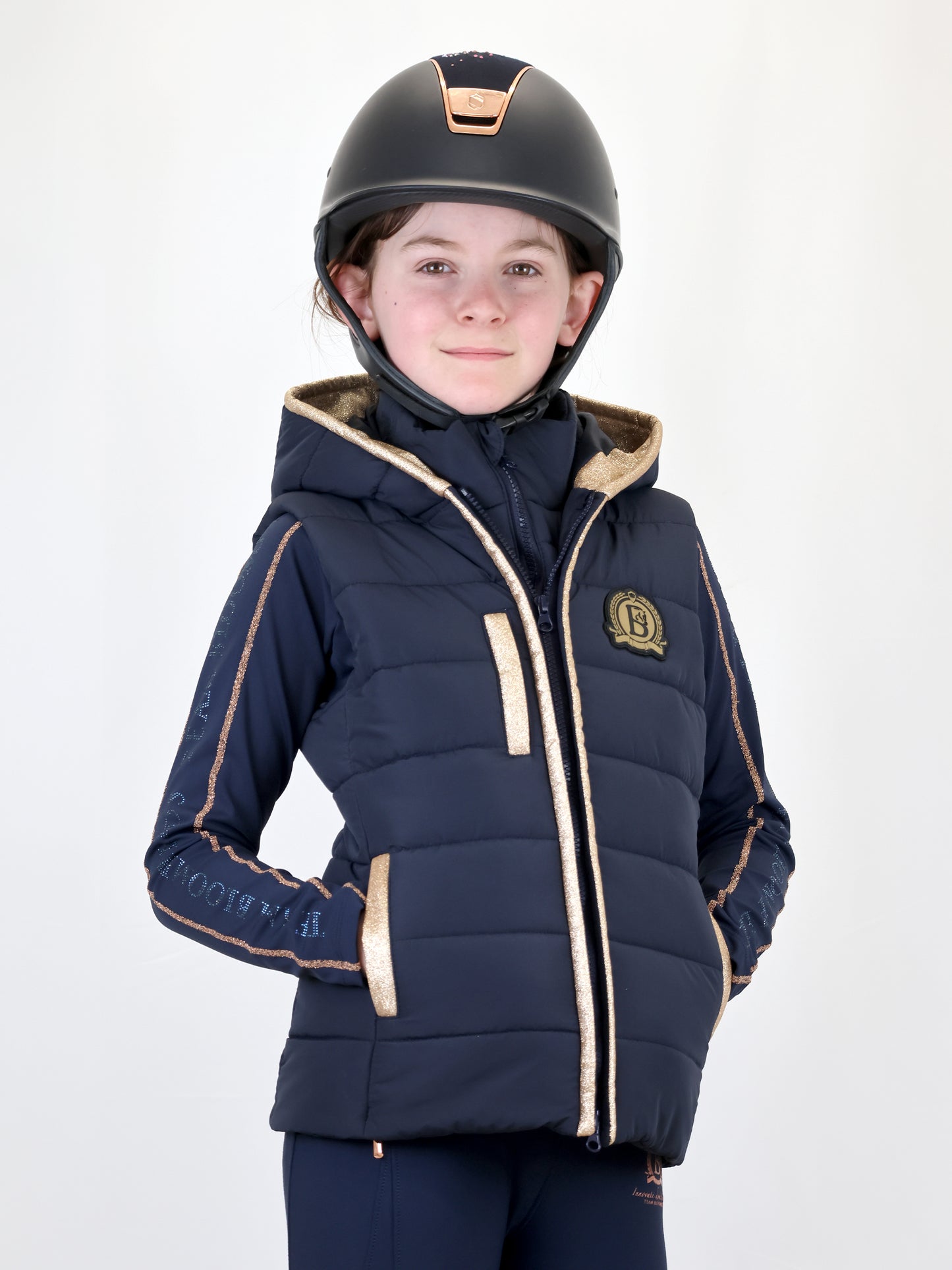 Kids Legacy Navy & Champagne Gilet