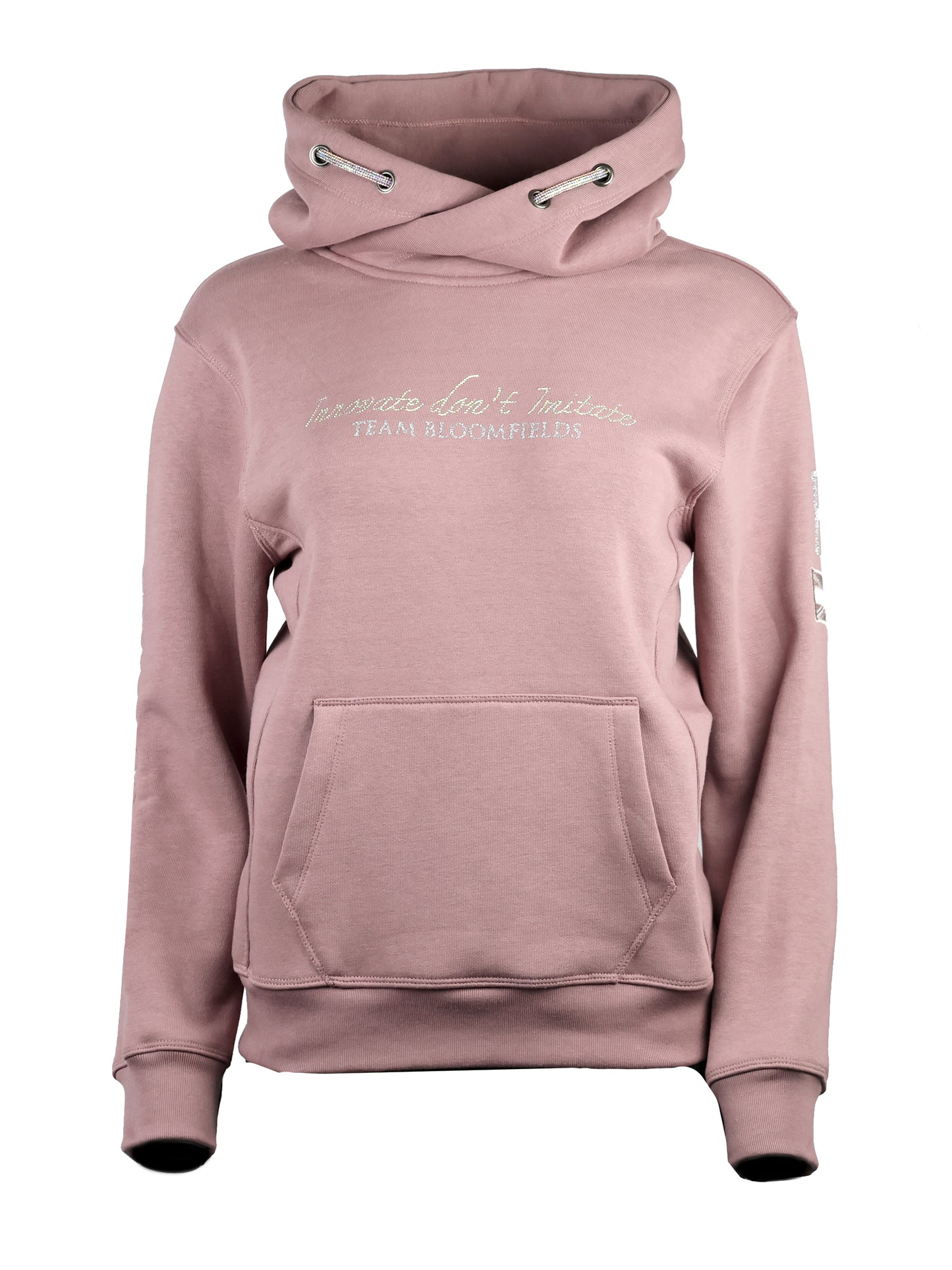 Amelia Heather with Silver Cross Necked Adult's Hoodie