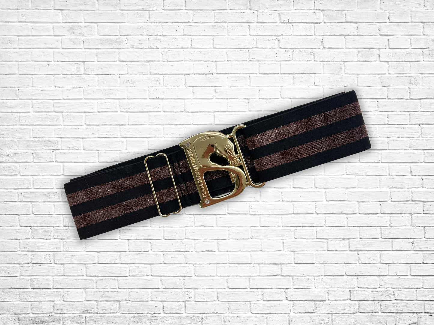 Black & Chocolate With Gold Bloomfields B Belt