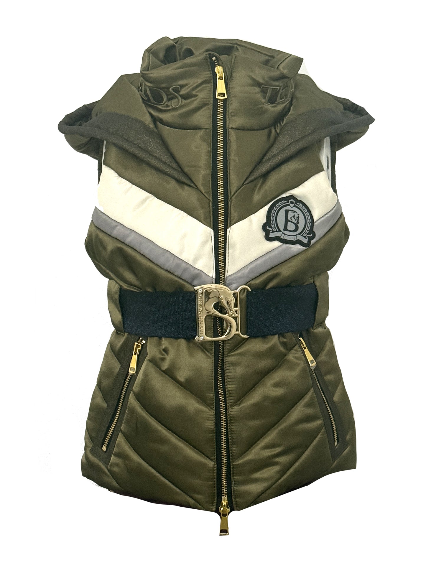 Ella Olive Mini Hooded Gilet