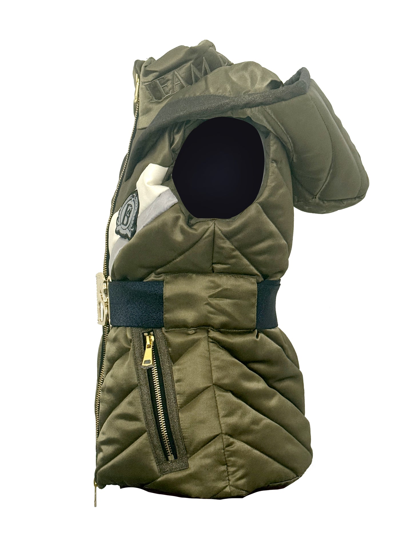 Ella Olive Mini Hooded Gilet