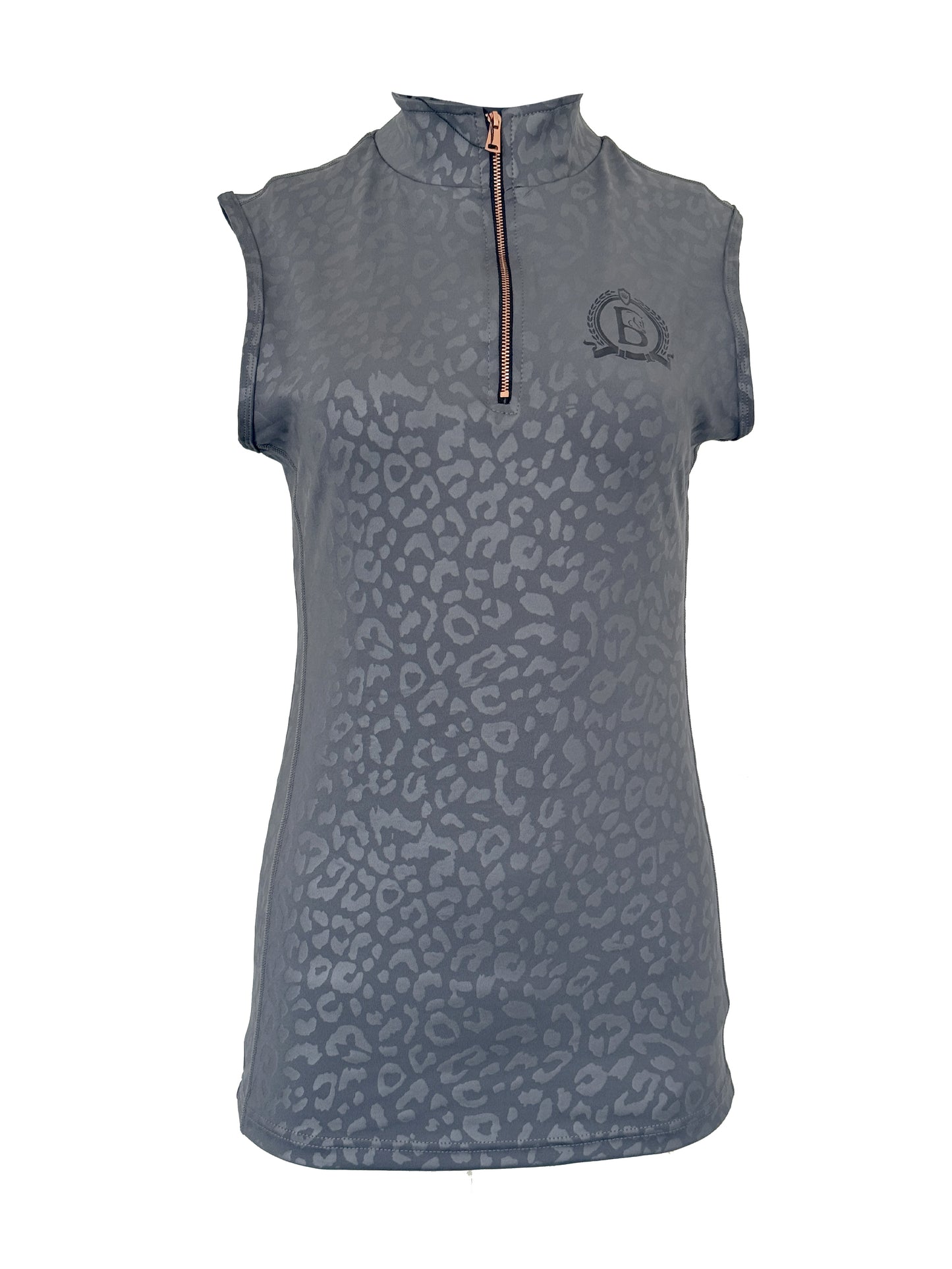 Leonora Grey Leopard Print sleeveless Base Layer