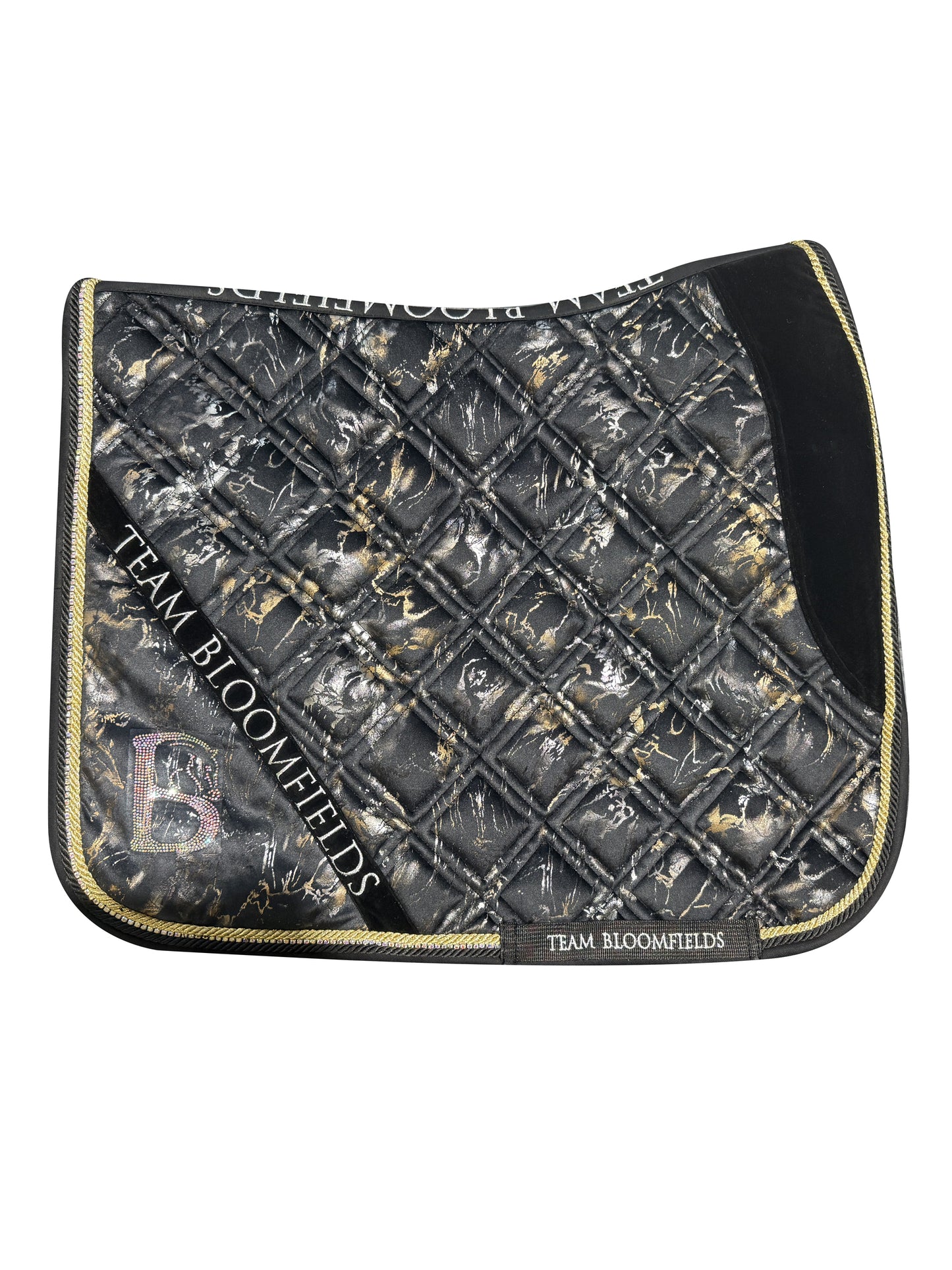 Electra Black and Gold Dressage Saddle Pad