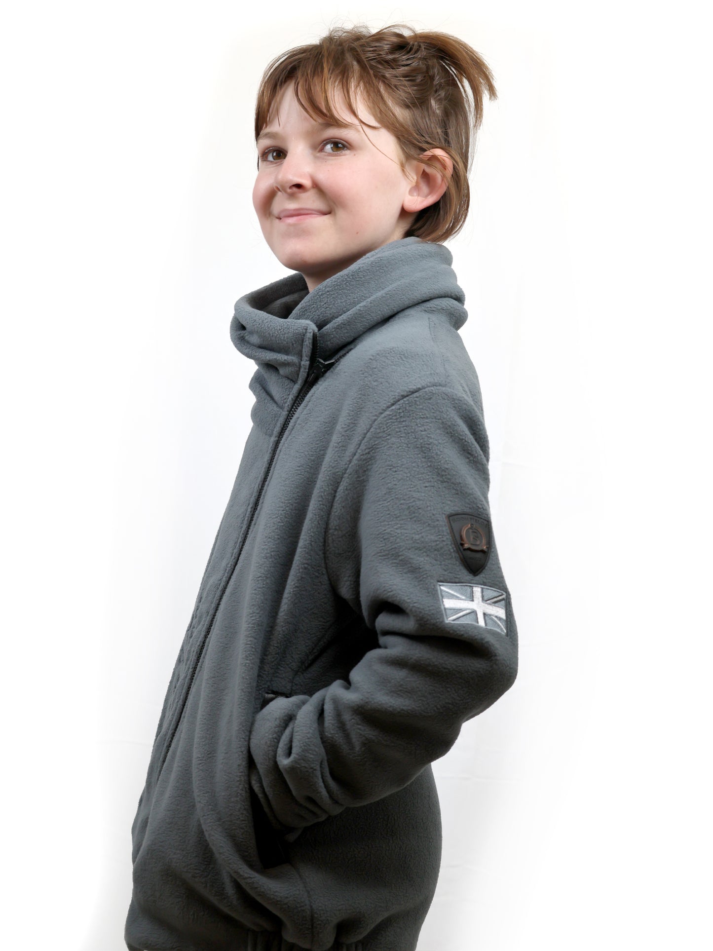 Mini Selena Grey Fleece Jacket