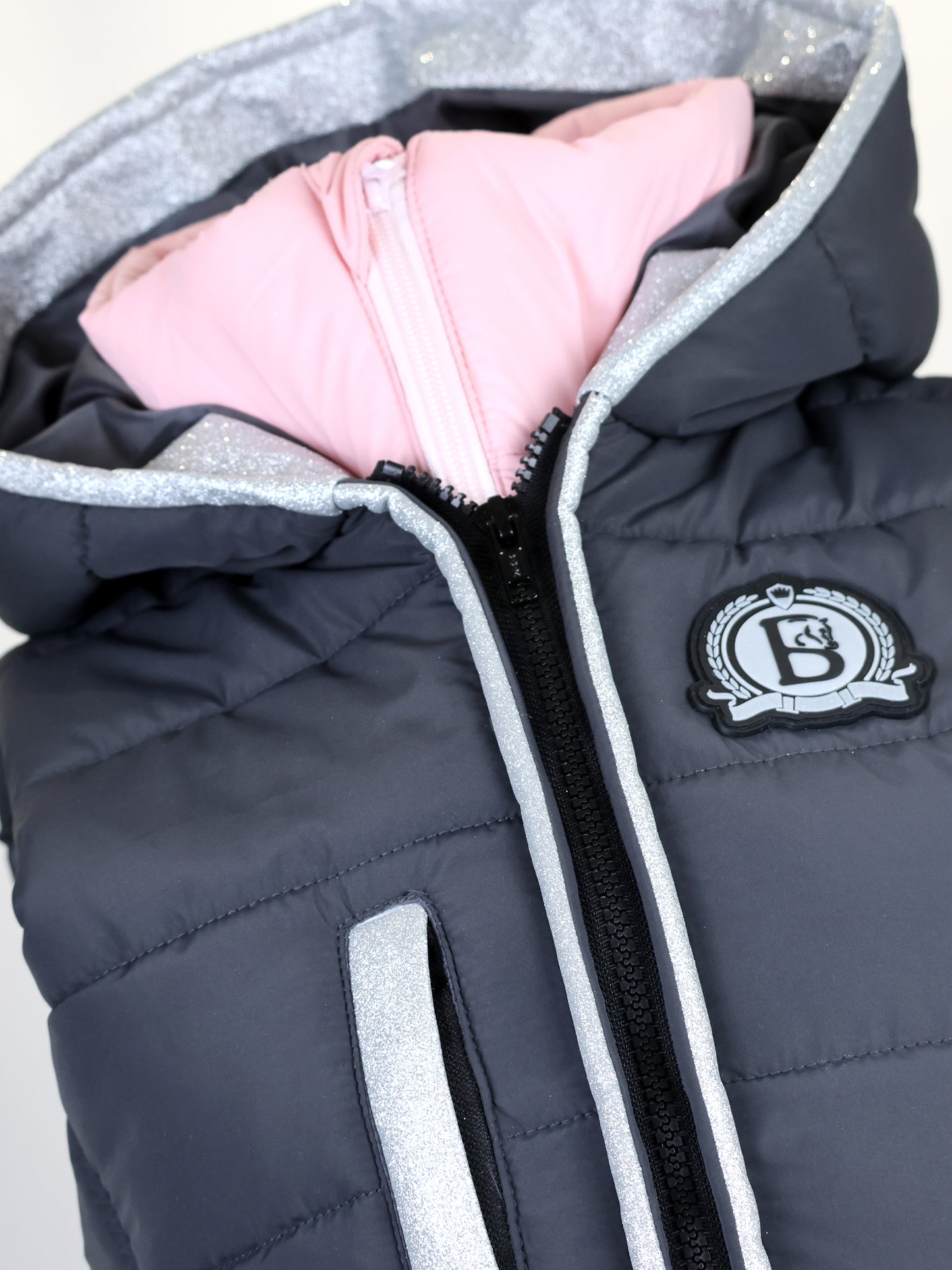Legacy Mini Grey & Pink Gilet