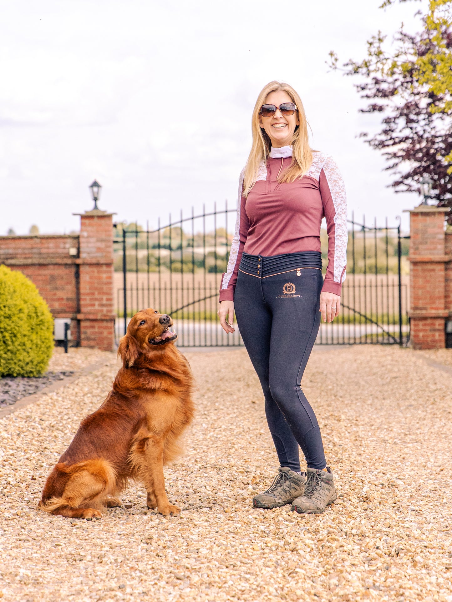 Sophia Burgundy & White Lace Show Shirt