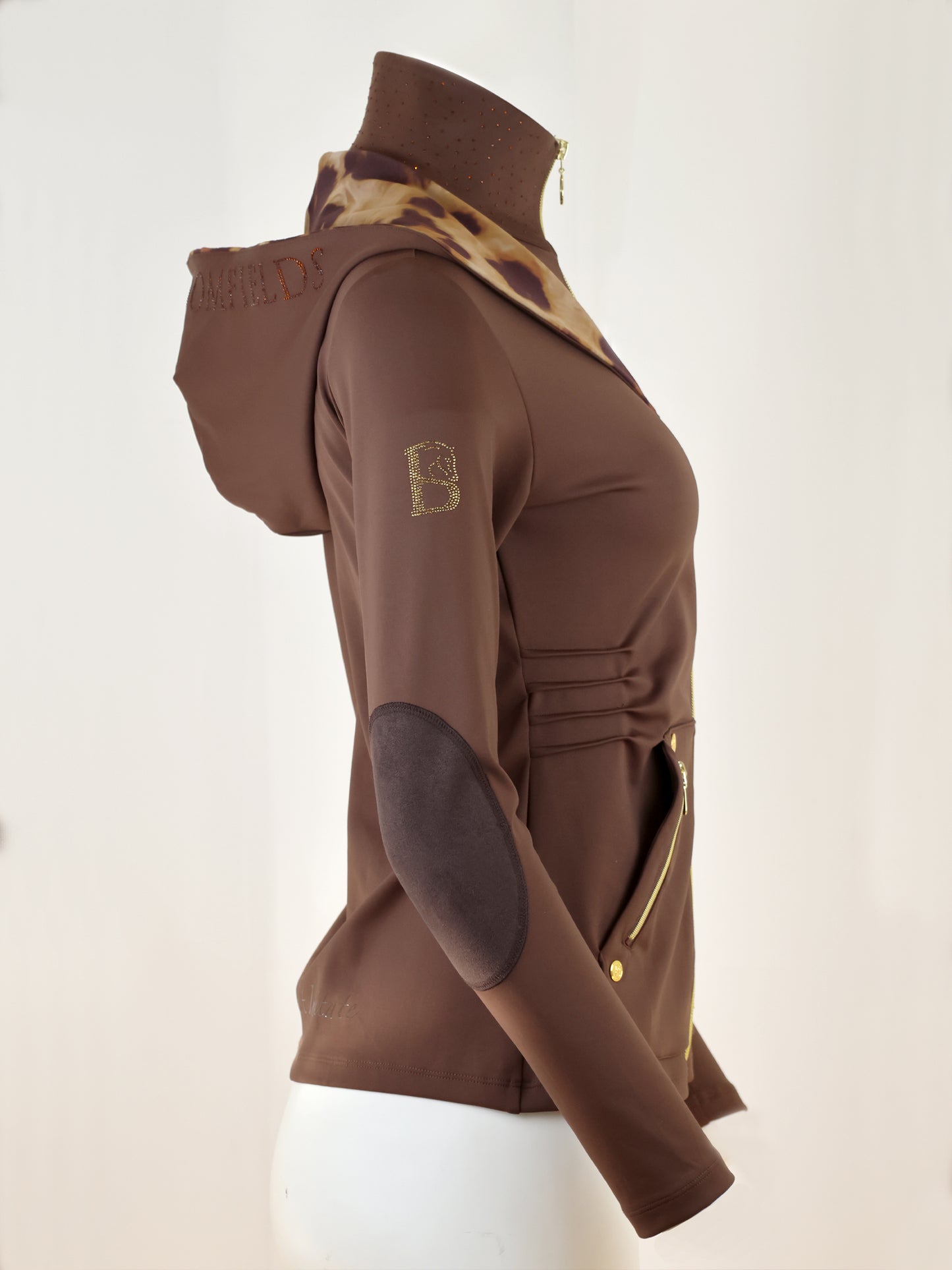 Mini Brown Jacket With Leopard Detail