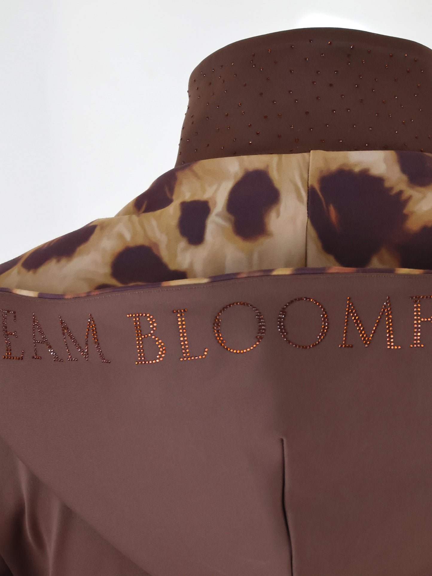 Mini Brown Jacket With Leopard Detail