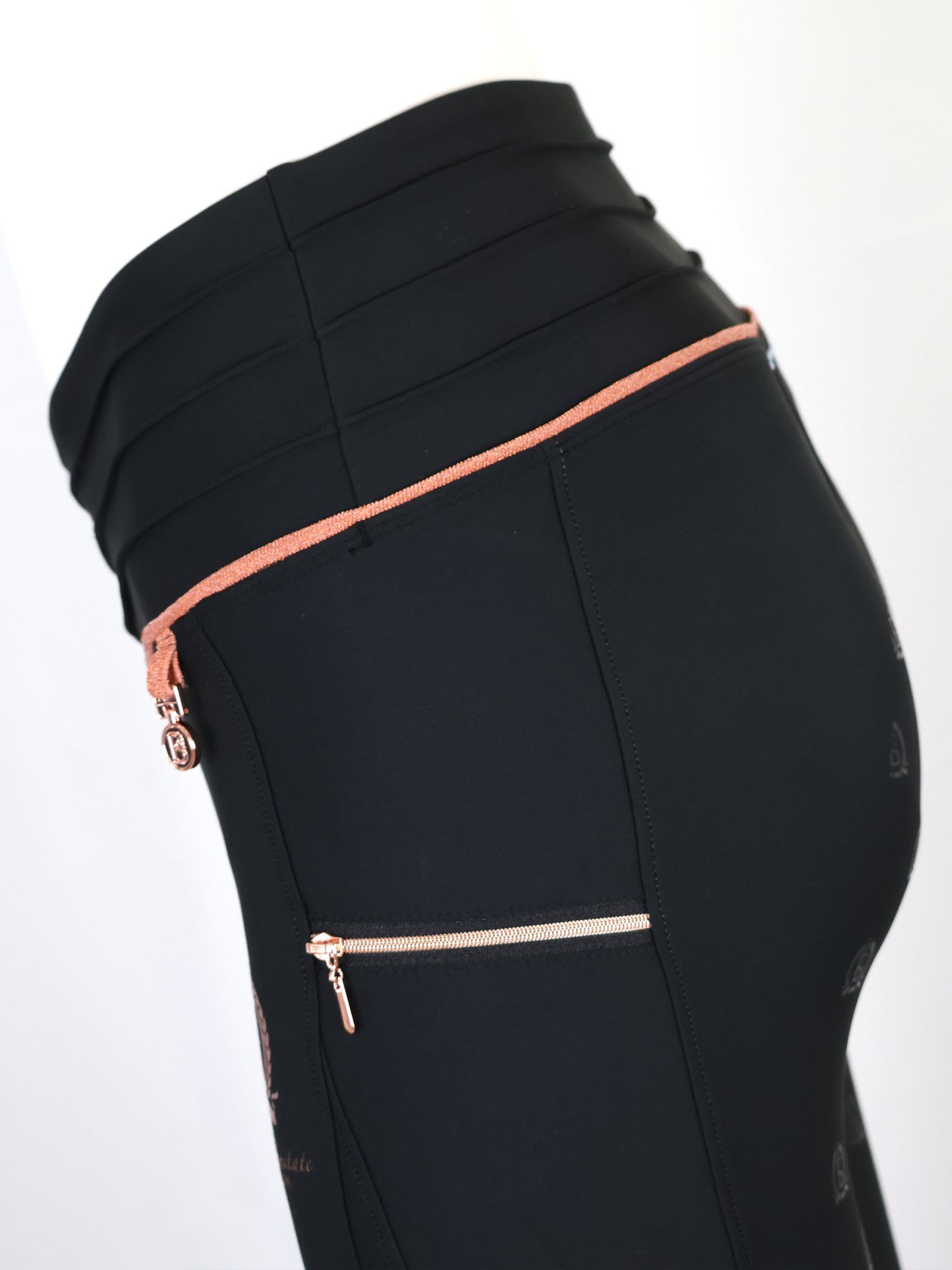 Maya Pleated Black Leggings