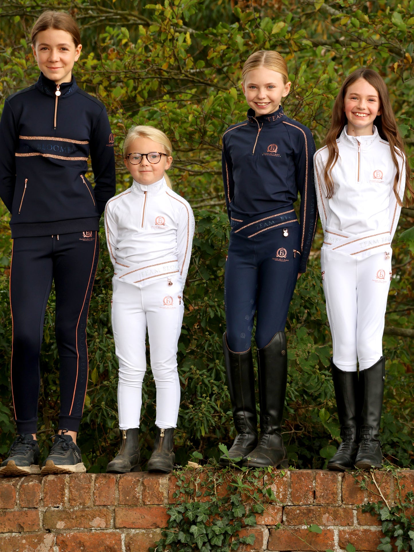 Camille Mini Crystal in Navy Quarter Zip Top