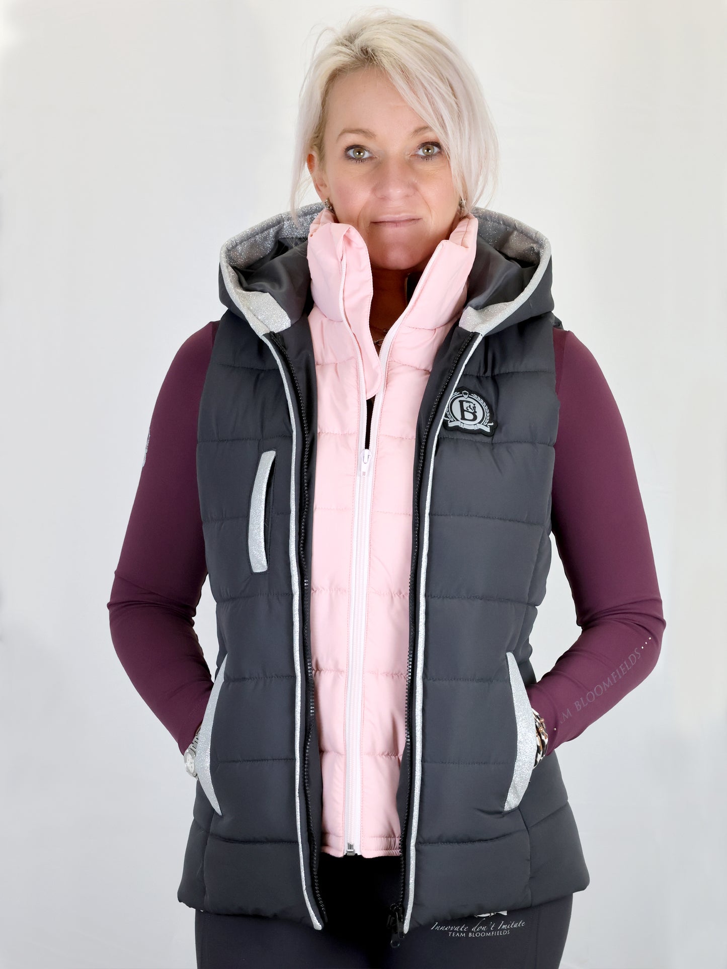 Legacy Mini Grey & Pink Gilet