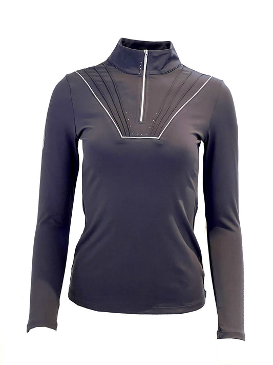 Maya Gun Metal Grey Pleated Base Layer