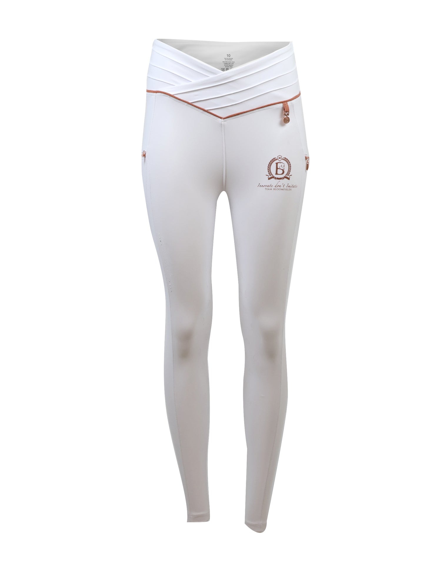 Maya Pleated White Leggings