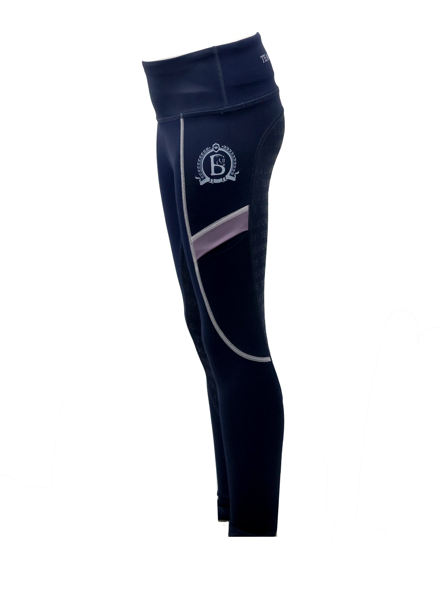 Navy & Lilac Mini Leggings