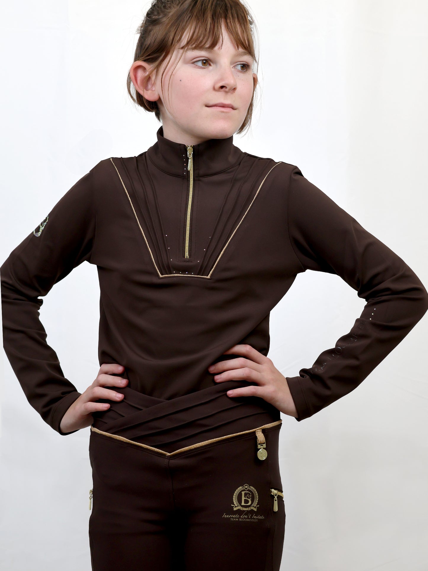 Mini Maya Brown Pleated Base Layer