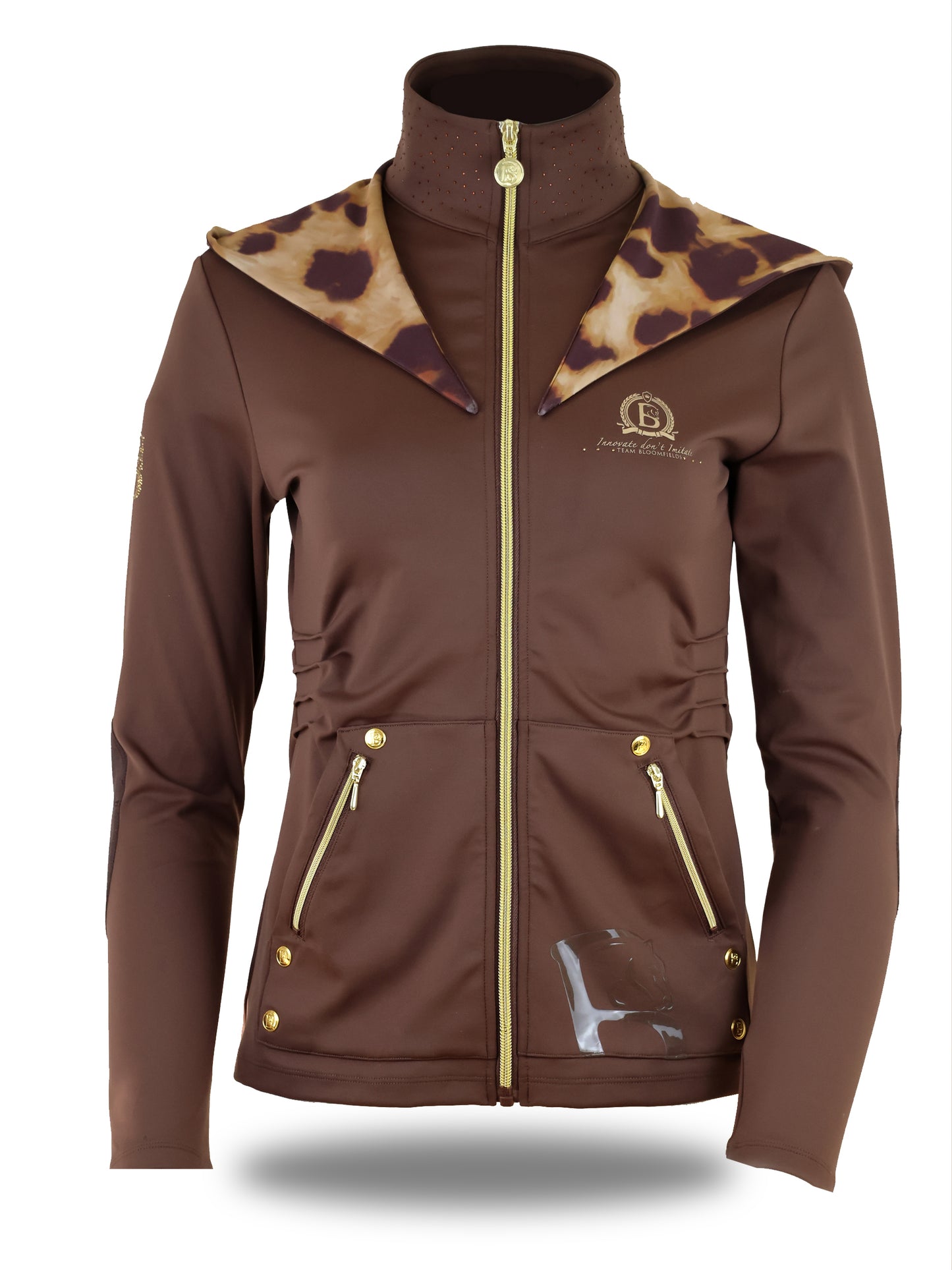 Mini Brown Jacket With Leopard Detail