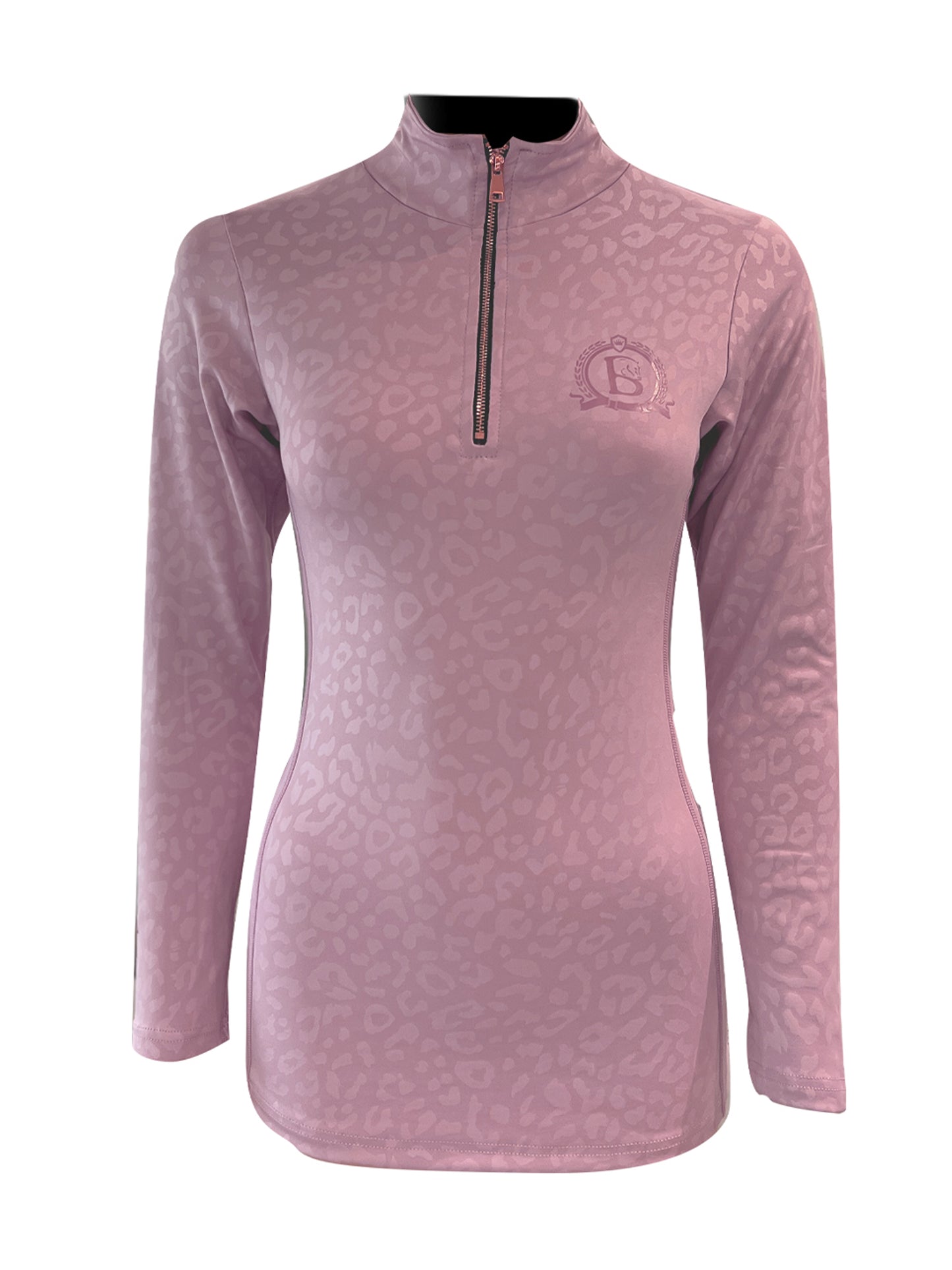 Leonora Pink Leopard Print Base Layer with Long Sleeve
