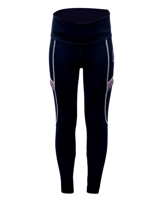 Navy & Lilac Mini Leggings