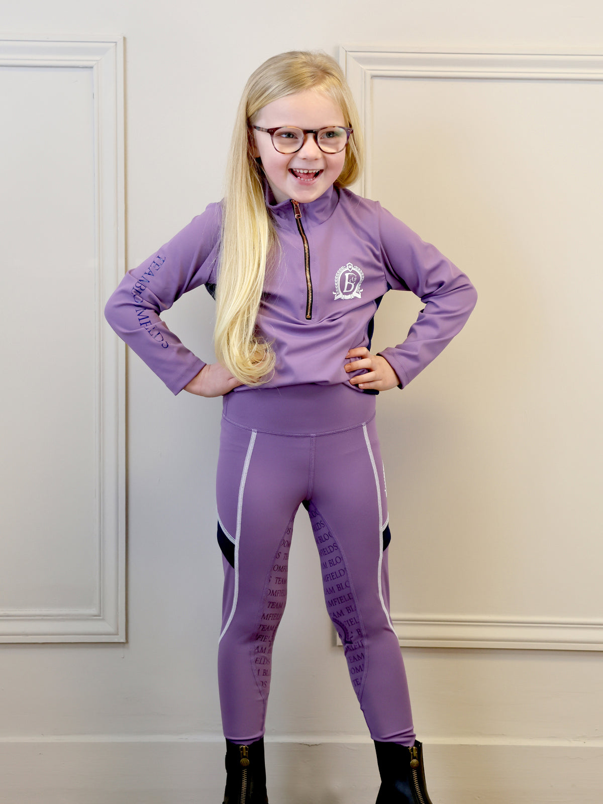 Bloomfield's Kids Lilac & Navy Leggings – Team Bloomfields