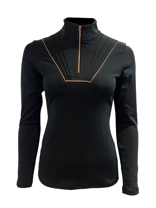 Maya Black Pleated Base Layer