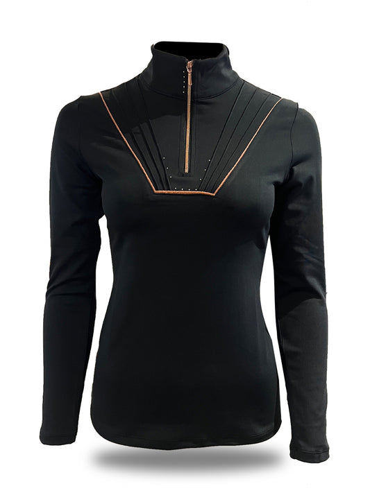 Maya Black Pleated Base Layer