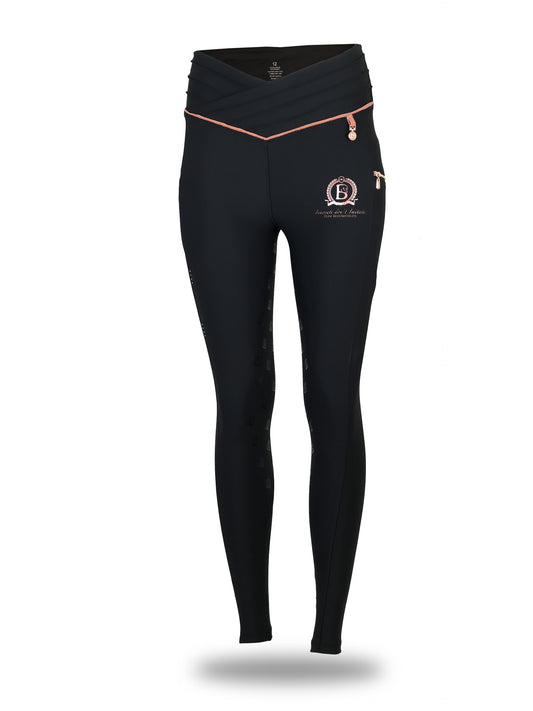 Maya Pleated Black Leggings