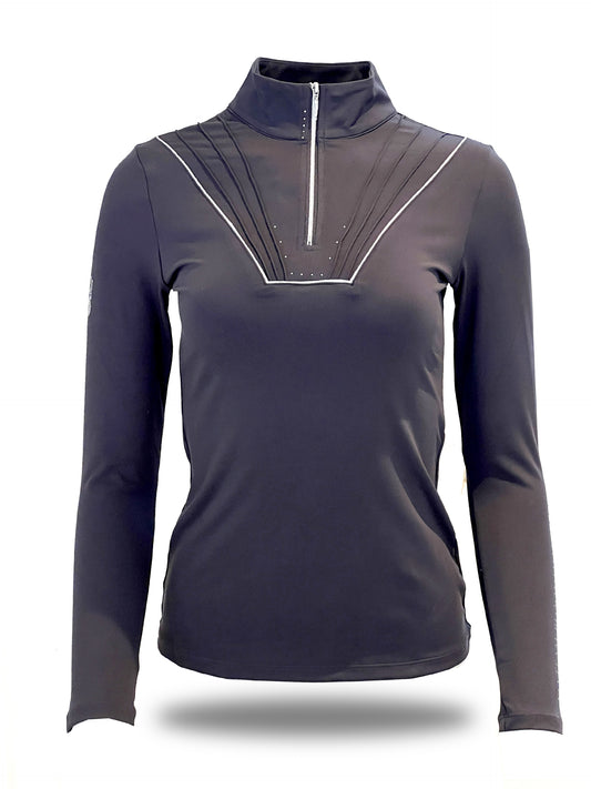 Maya Gun Metal Grey Pleated Base Layer