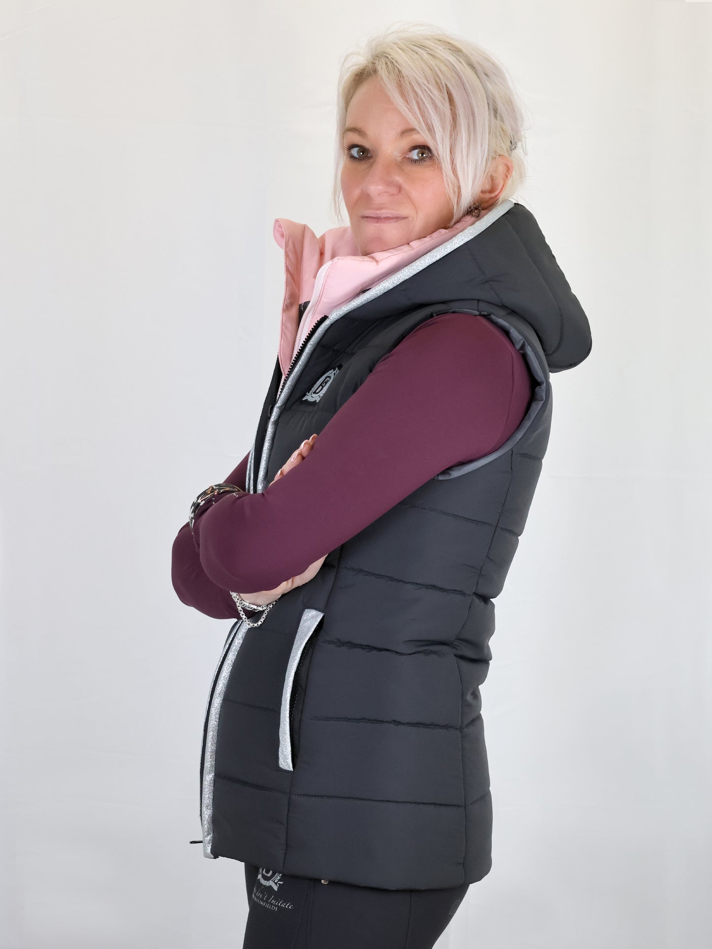 Legacy Mini Grey & Pink Gilet