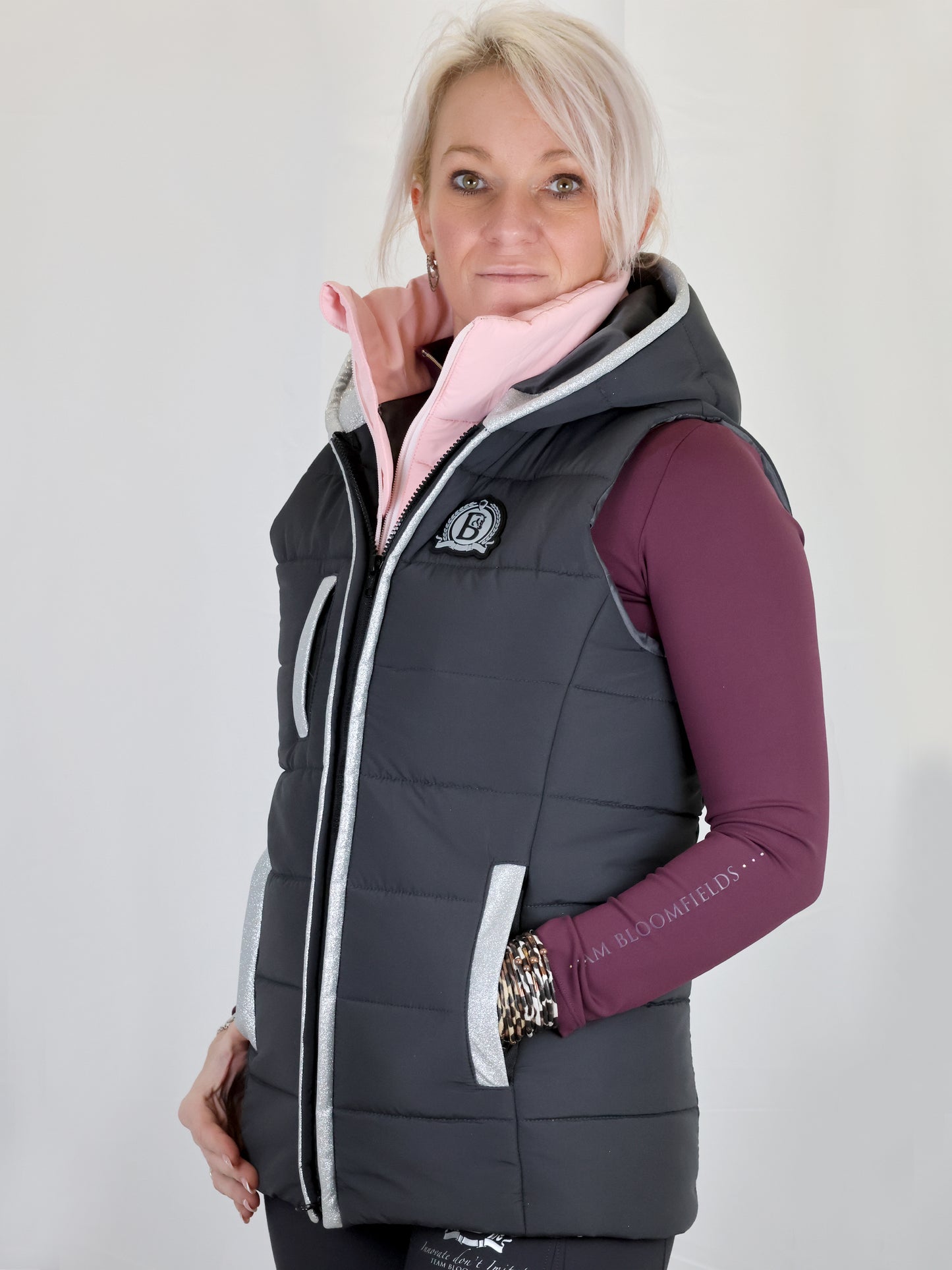 Legacy Mini Grey & Pink Gilet