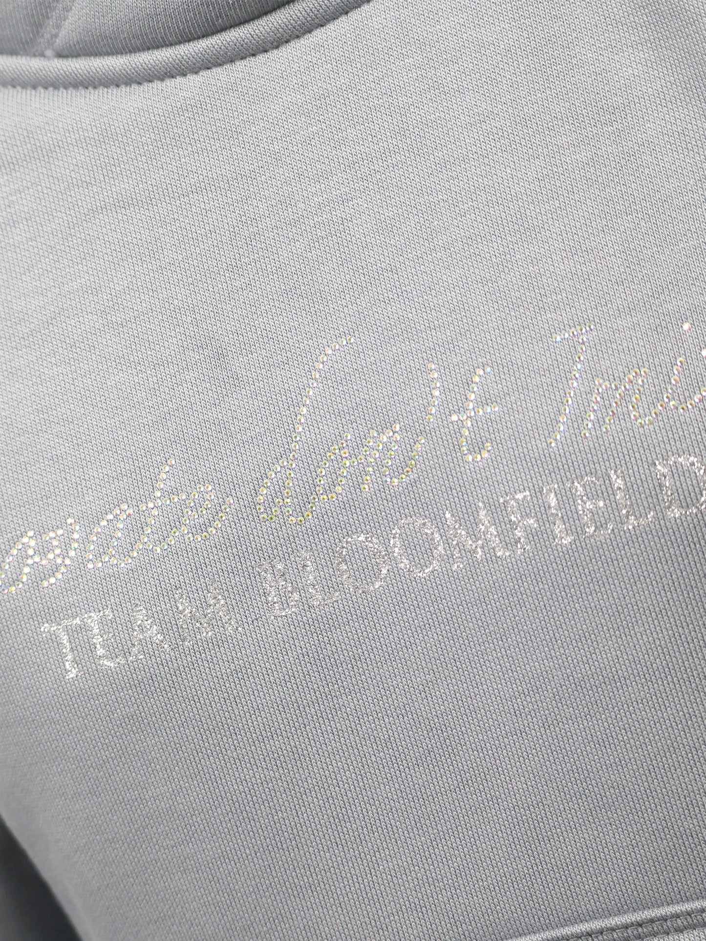 Amelia Mini Denim Grey Cross Necked Hoodie