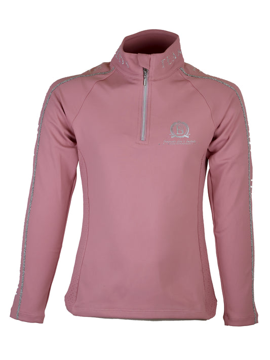 Mini Chloe Pink Crystal Base Layer With Long Sleeves