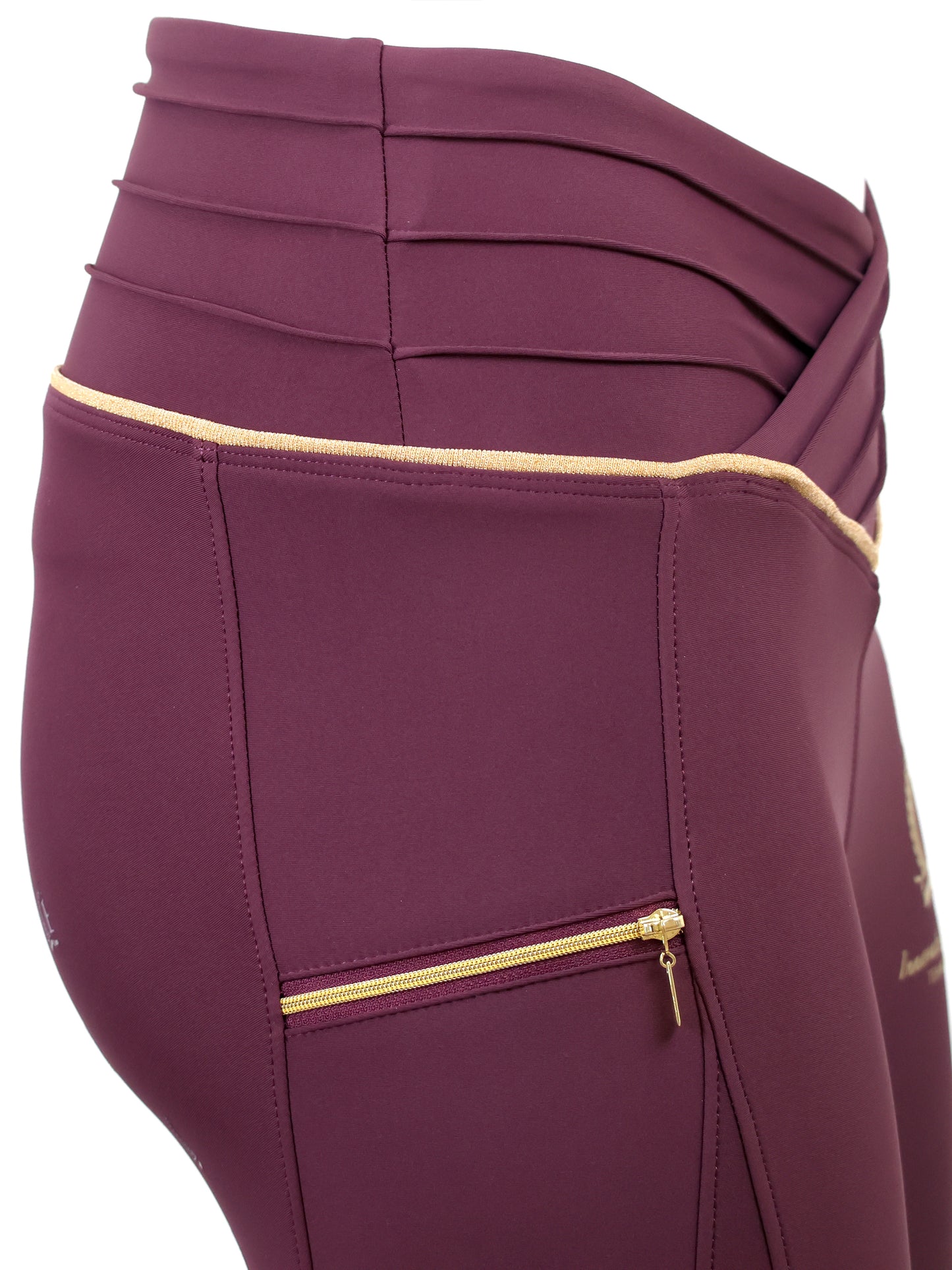 Maya Pleated Mulberry Leggings