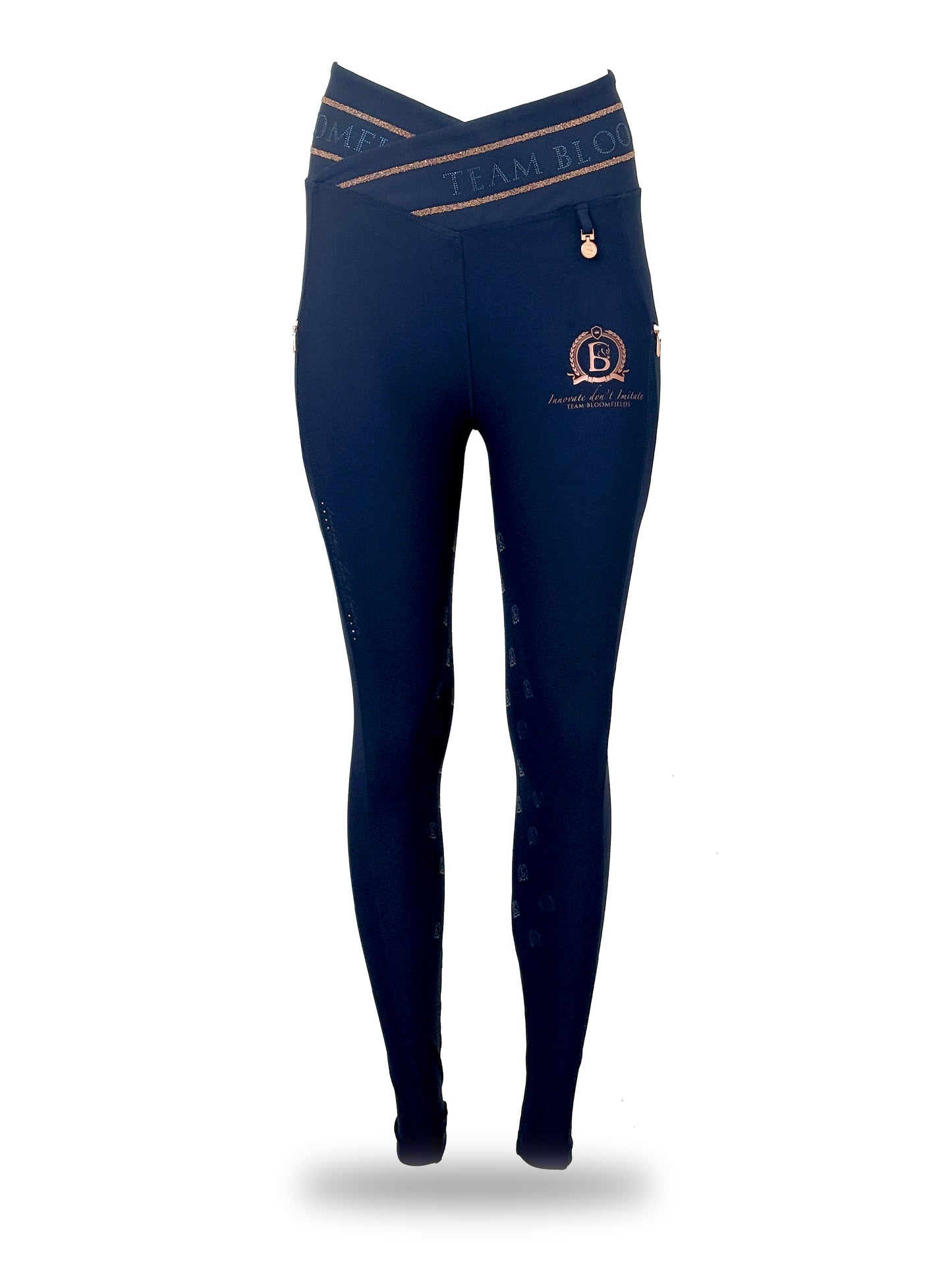Celeste Navy Crystal Leggings