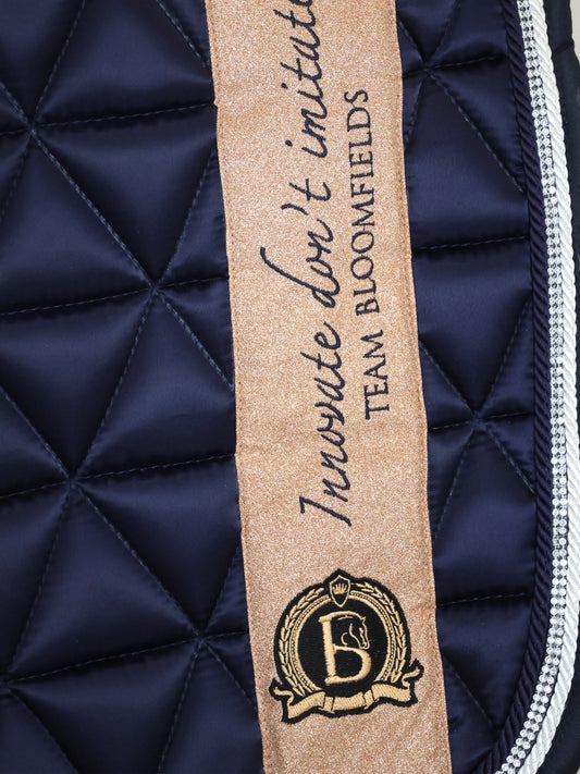 Saddle Pad Dressage - Navy & Champagne Glitter