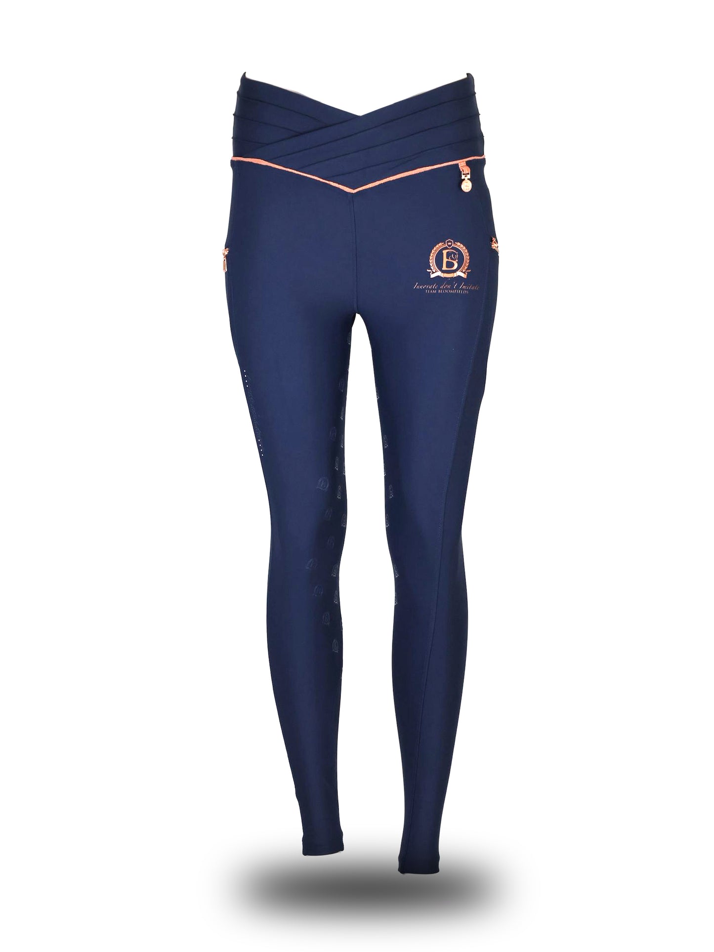 Maya Pleated Navy Leggings